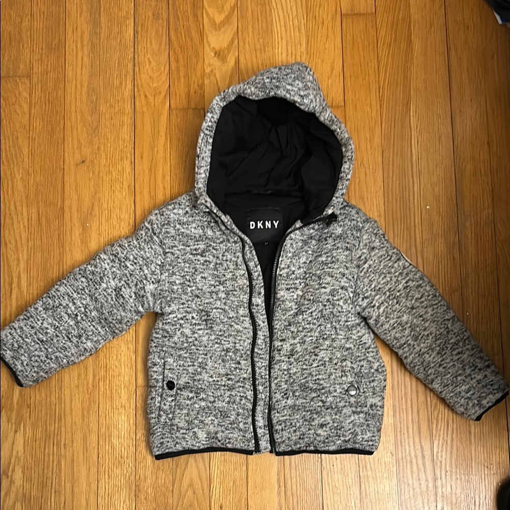 DKNY Kids Gray Hooded Jacket